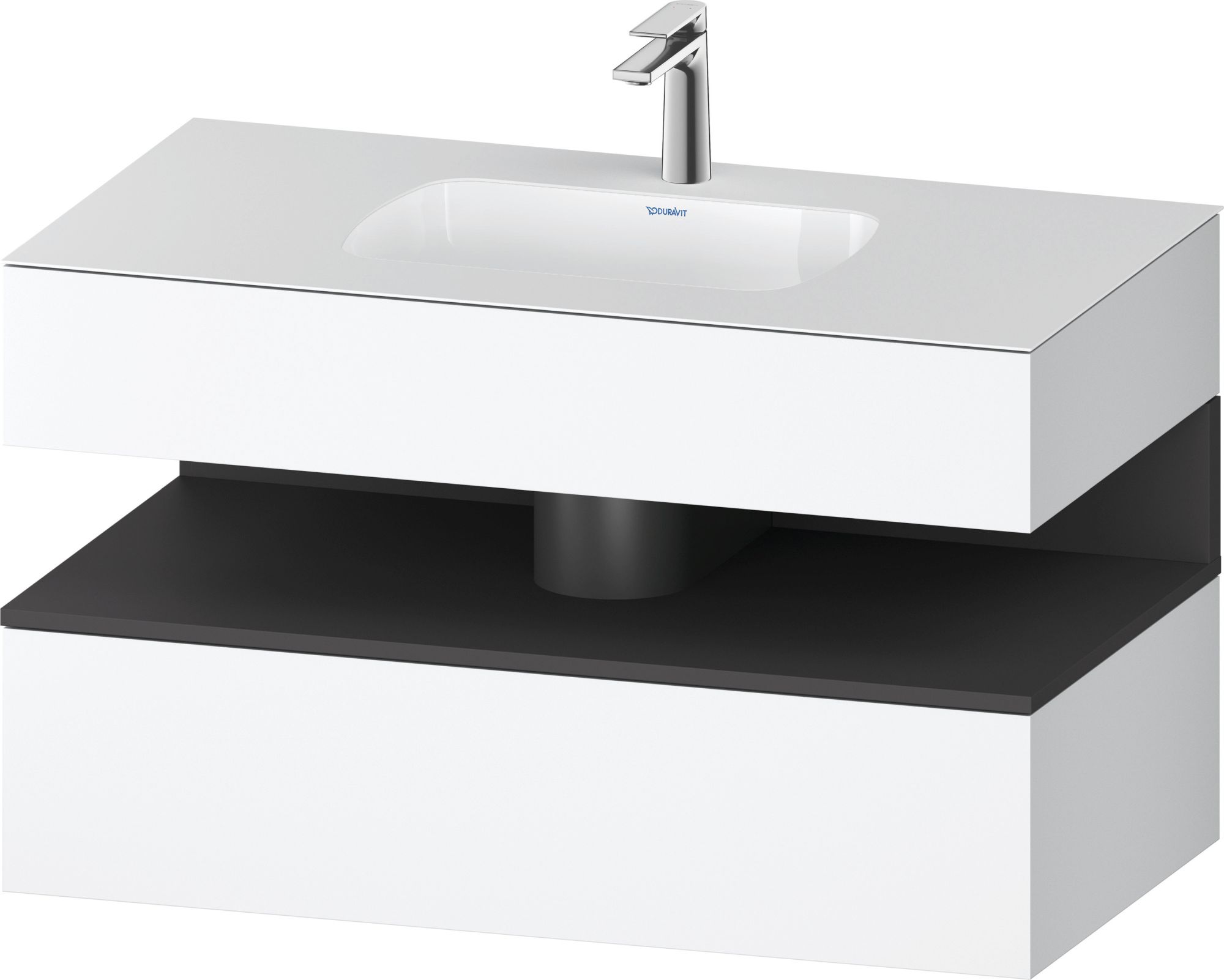 Darmowa Dostawa - Umywalka z szafką 100 cm biała Duravit Qatego QA4786049180010