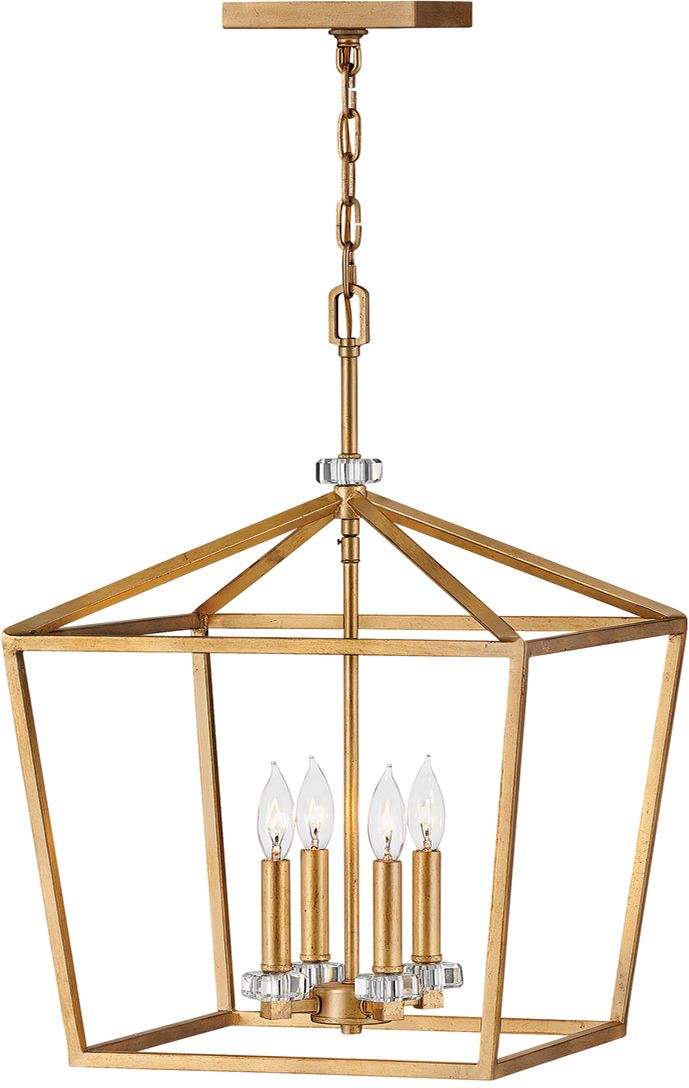 Darmowa Dostawa - Lampa wisząca 4x60 W czarna-mosiądz Quintiesse Stinson QNSTINSON4PLDBR