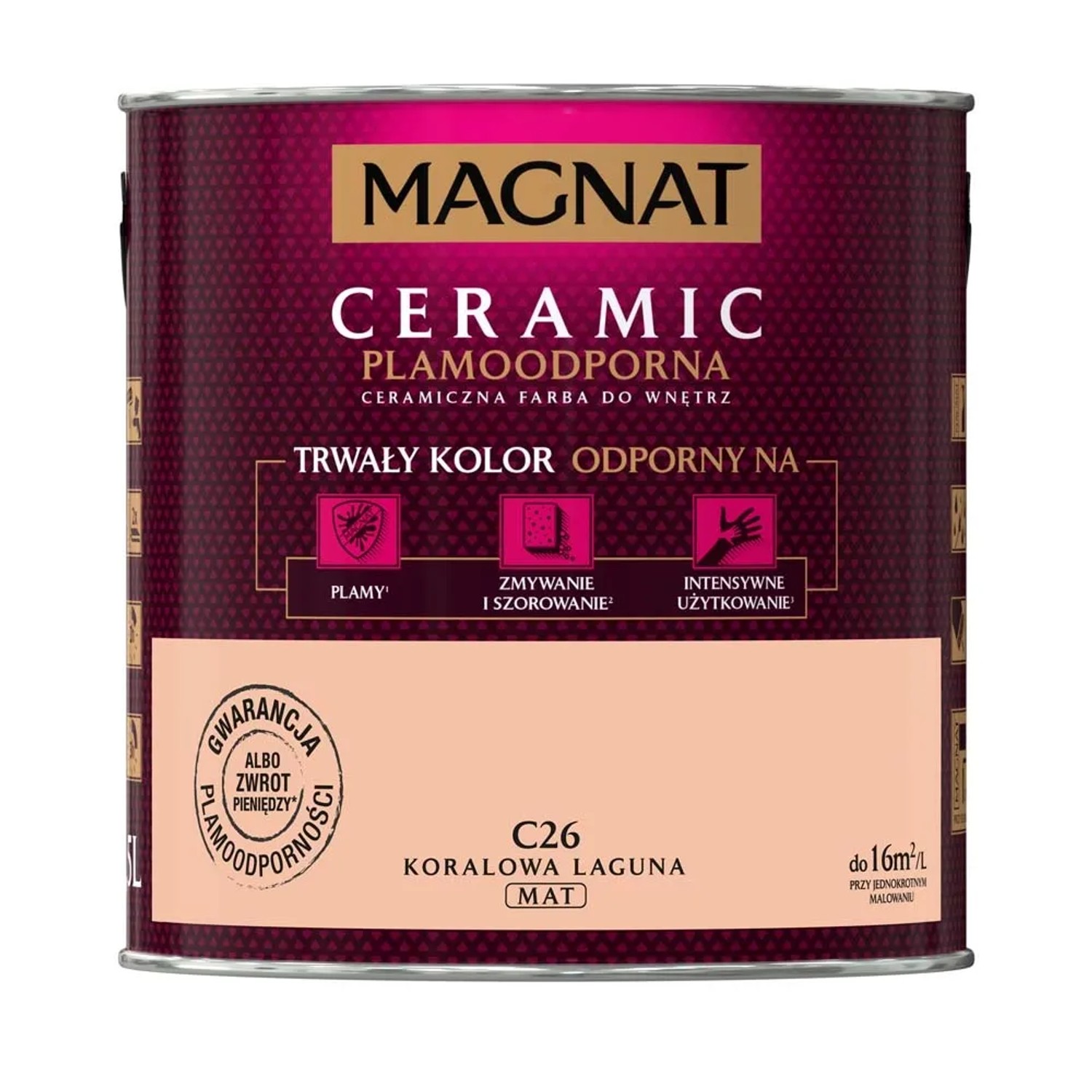 Farba Magnat Ceramic koralowa laguna 2,5 l