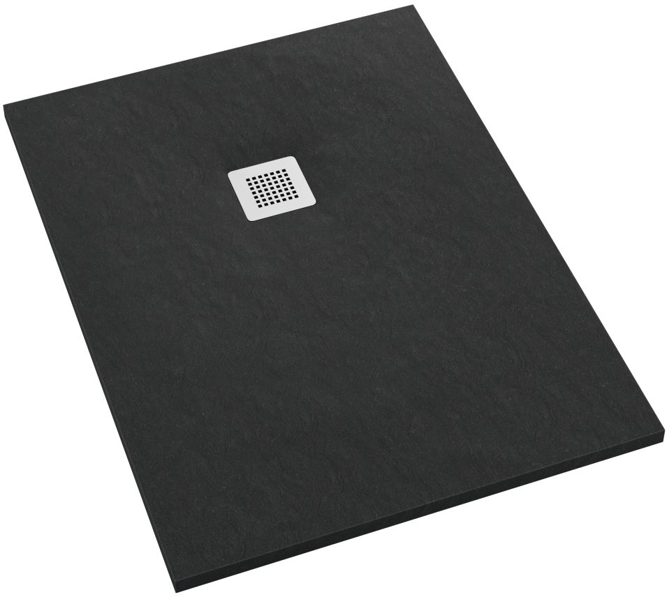 Darmowa Dostawa - Brodzik prostokątny z maskownicą 120x80 cm czarny Schedpol Kalait Black Stone 33108CSTM2