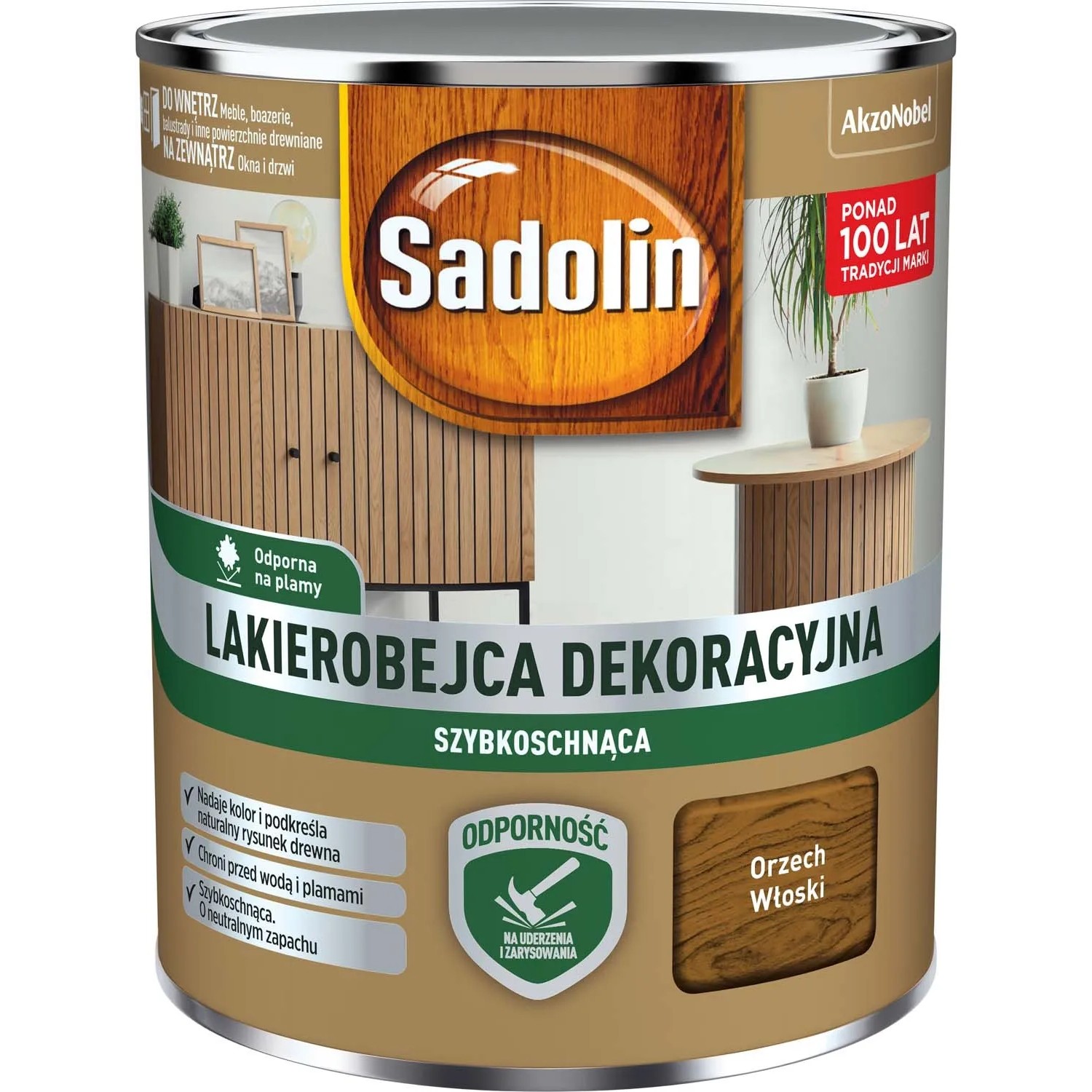 Sadolin Lakierobejca dekoracyjna orzech włoski 0,7l