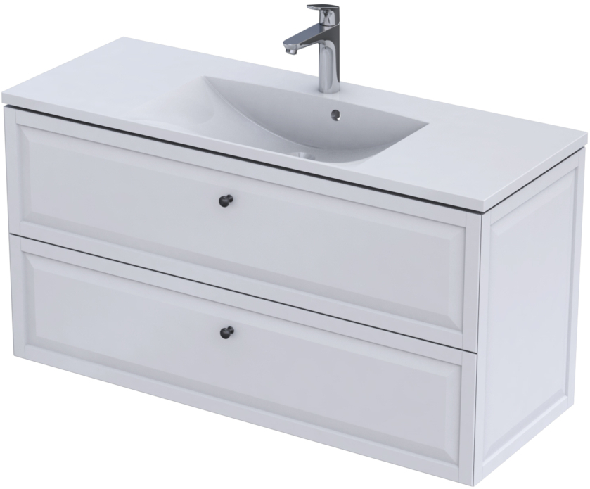 Darmowa Dostawa - Szafka 119.6x45.9x60.3 cm podumywalkowa wisząca biały Oristo Montebianco OR47SD2S1202