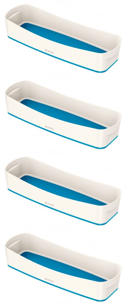 4x Pojemnik podłużny Leitz, MyBox, 307x105x55mm, biało-niebieski