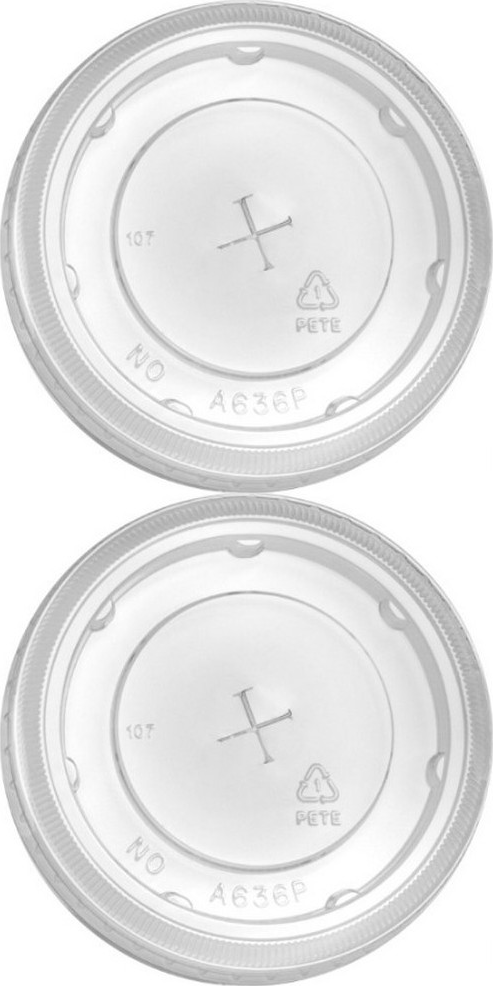 2x Pokrywka do kubka, średnica 90mm, z krzyżykiem, 150 sztuk, transparentny