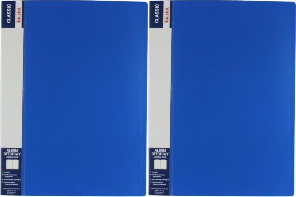 2x Album ofertowy Biurfol Classic, A4, 30 koszulek, niebieski