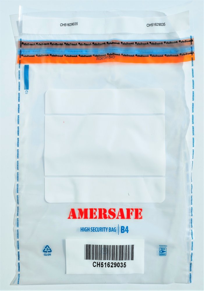 Koperta bezpieczna SuperpackSafe, B4, z paskiem HK, 100 sztuk, przezroczysty