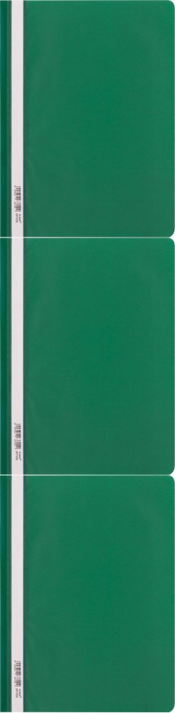 3x Skoroszyt plastikowy bez oczek D.Rect, A4, 25 sztuk, zielony