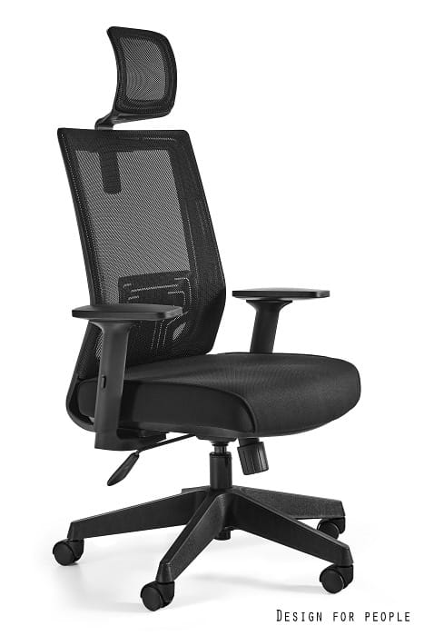 Fotel ergonomiczny NEZ siatka/tkanina lub skóra naturalna kolory Unique