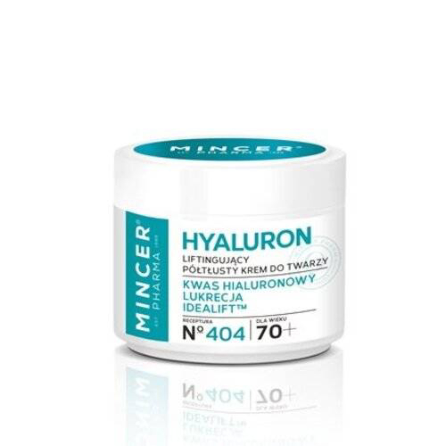 Mincer pharma hyaluron - liftingujący półtłusty krem do twarzy 70+, 50 ml