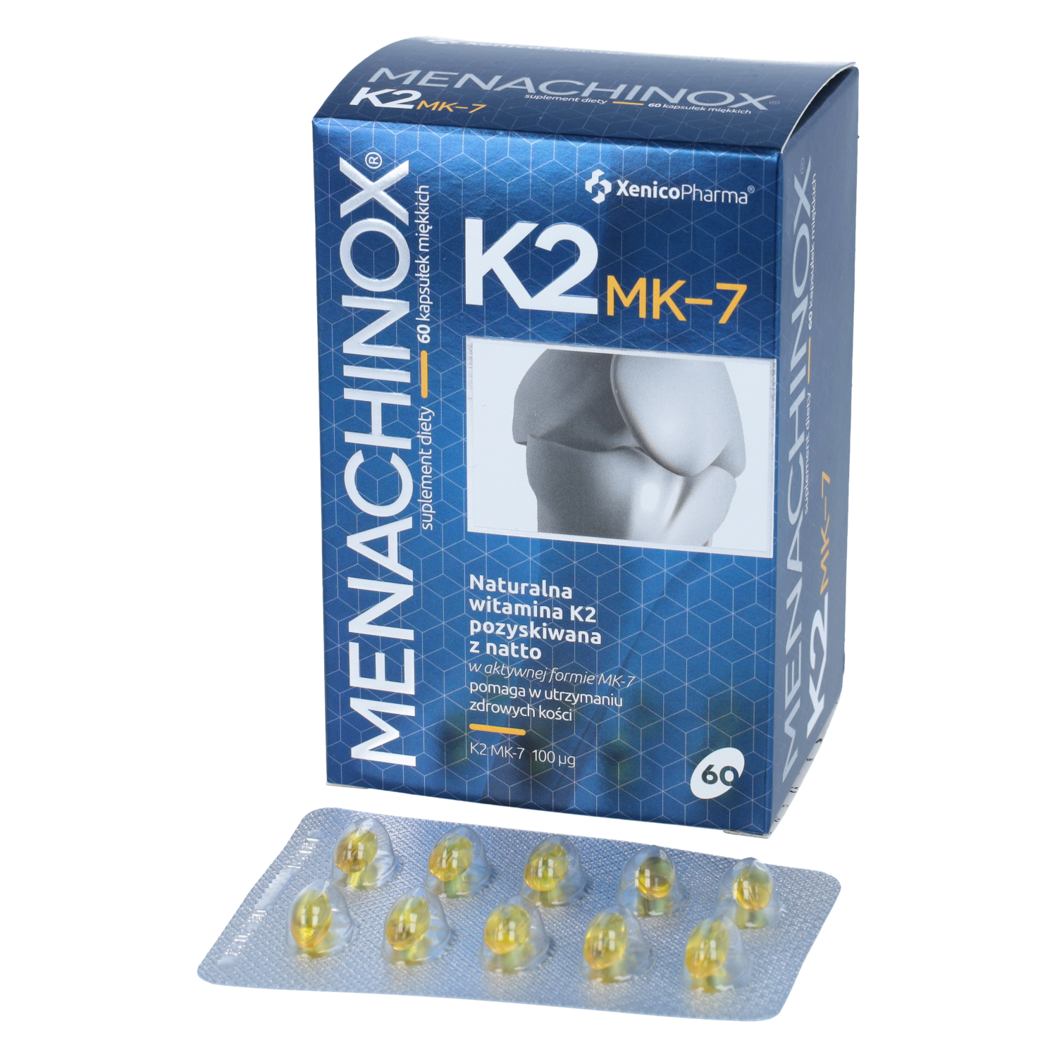 Menachinox k2 mk-7, 60 kapsułek miękkich