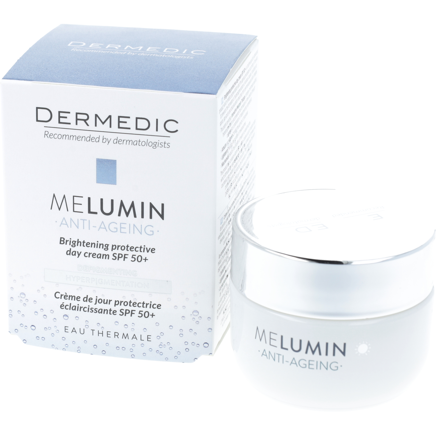Dermedic melumin anti-ageing - ochronny krem rozjaśniający na dzień spf 50+, 50 ml