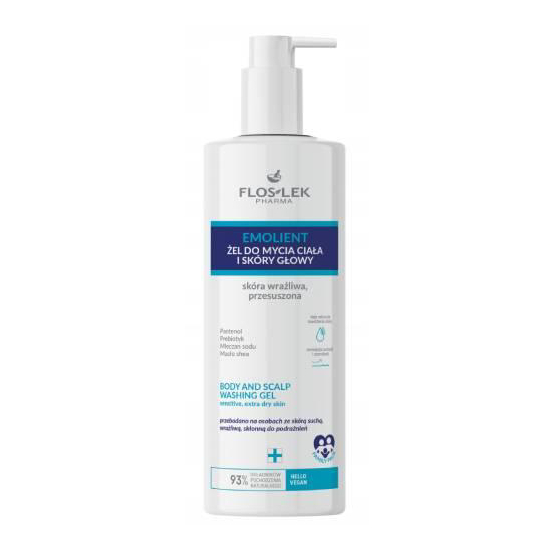 Flos pharma - emolient, żel do mycia, 400 ml (data ważności: 30.09.2026)