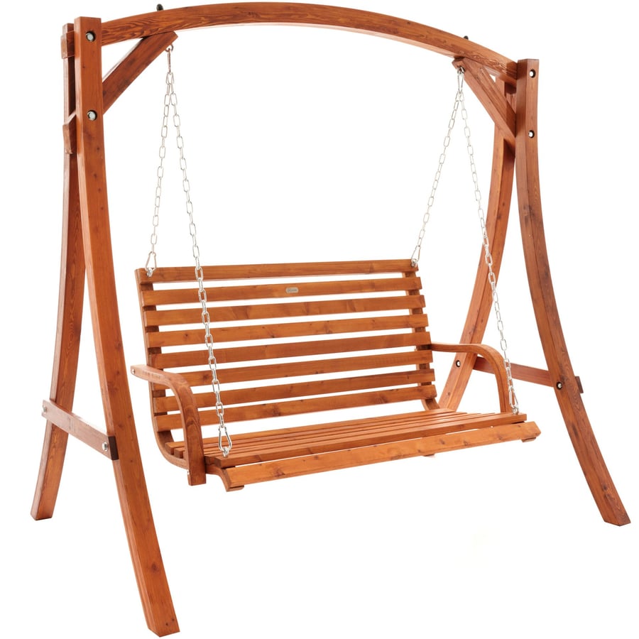 Hollywoodschaukel 2 Sitzer aus Holz GRINO