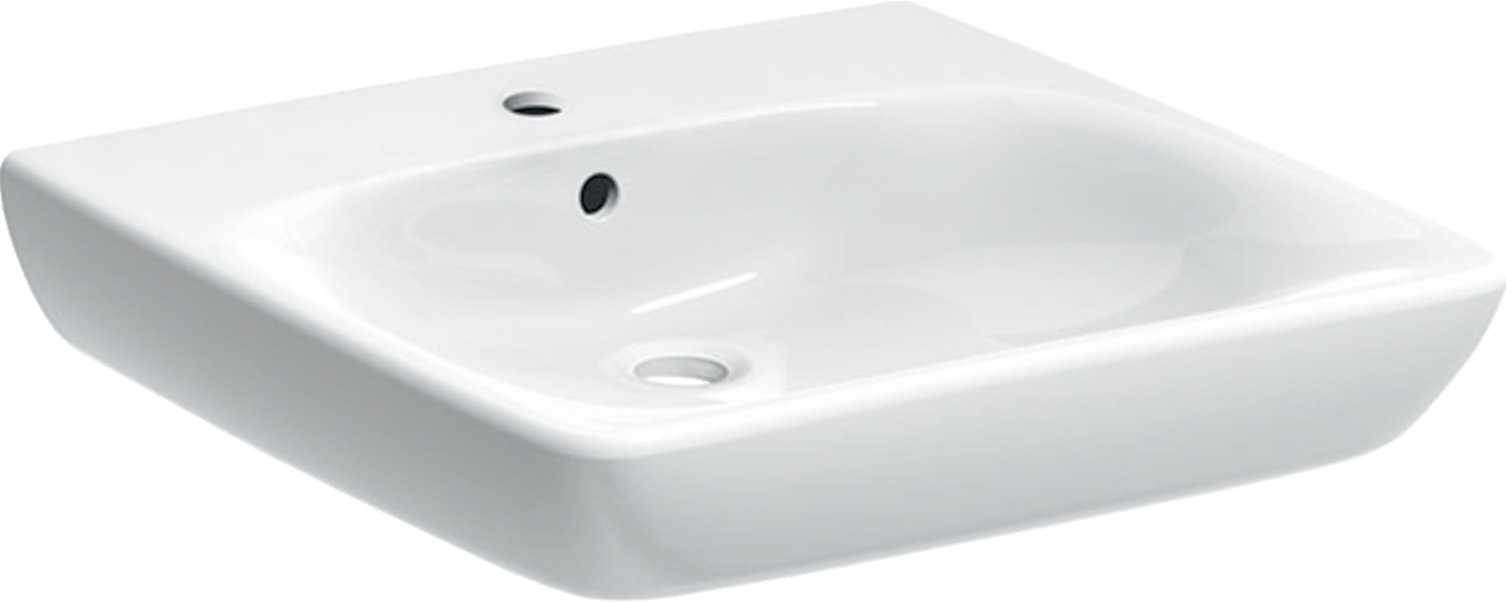 Geberit Selnova Comfort umywalka 60x55 cm prostokątna ścienna dla niepełnosprawnych biała 502.769.00.7 - Wysyłka w 24h