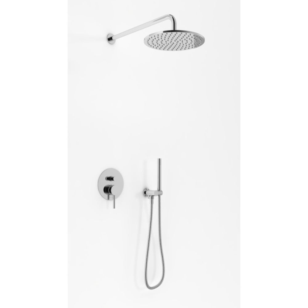 Kohlman Axel zestaw prysznicowy podtynkowy z deszczownicą 25 cm chrom QW210AR25