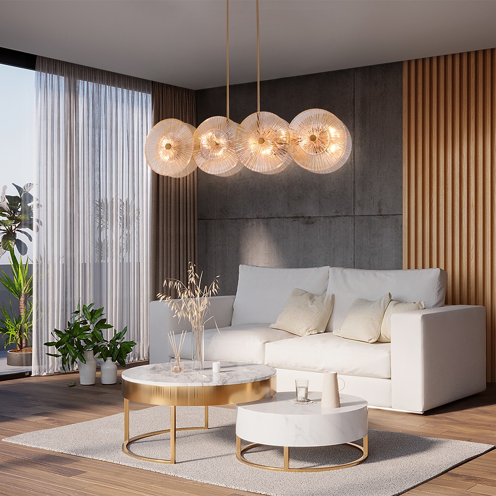 Maytoni Aster lampa wisząca 8x40 W złota MOD007PL-08G1