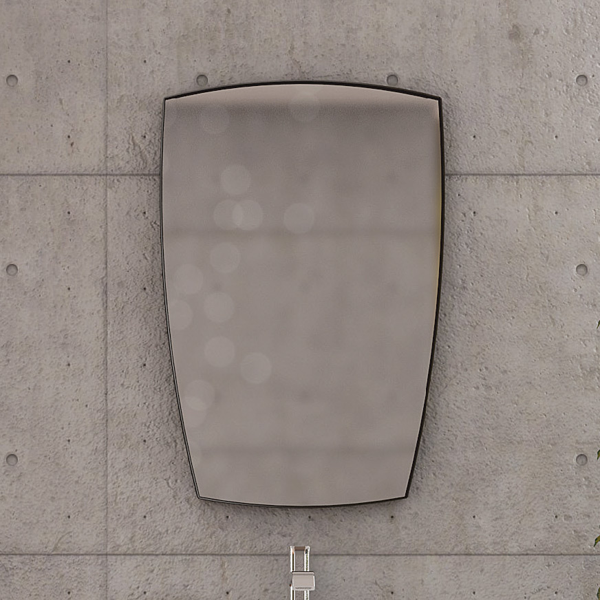 Oristo Louis lustro 72x50 cm czarny połysk OR50-L-RA-50-7