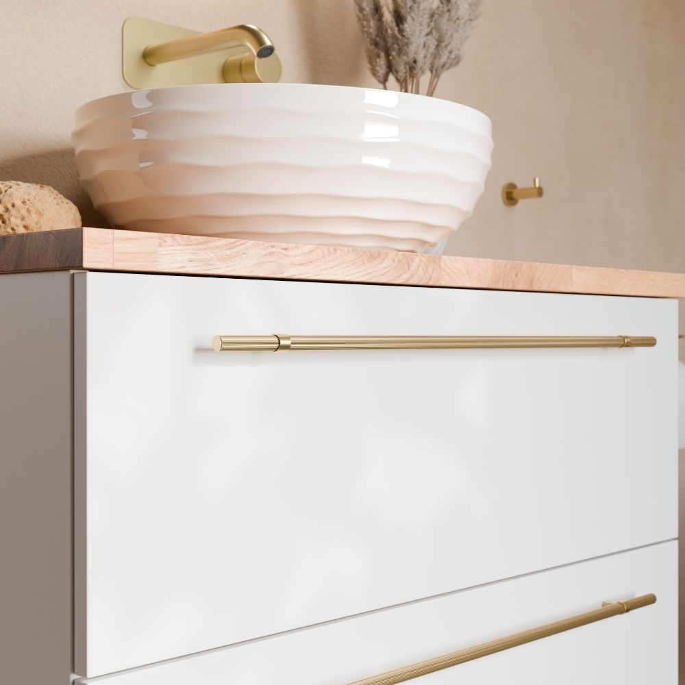 Uptrend Nava szafka z blatem 70,5x46x52,7 cm podumywalkowa wisząca biała 004SU7002999BL7001