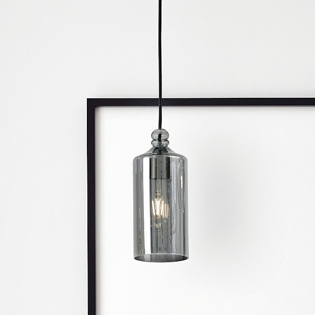 Miloox Ebe lampa wisząca 1x40W czarna/przydymiony 1744.13