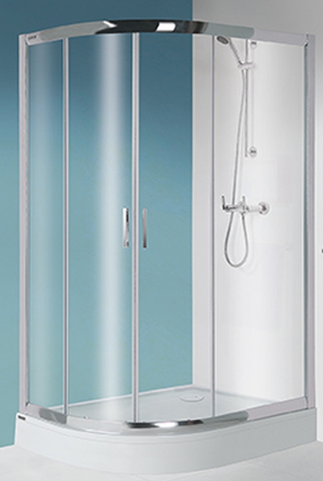 Sanplast TX kpl-P-KP4/TX5b-90x120 kabina prysznicowa 90x120 cm asymetryczna prawa z brodzikiem biały/szkło przezroczyste ...