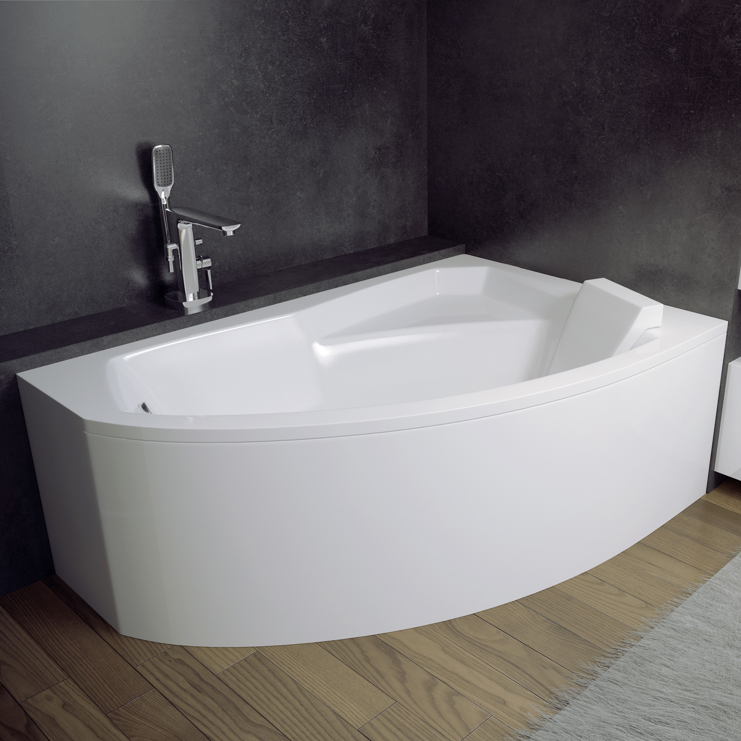 Besco Rima wanna narożna 150x95 cm lewa biała #WAR-150-NL
