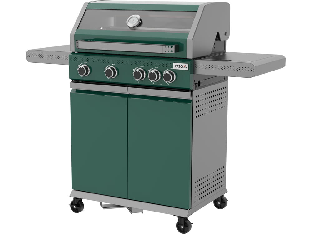 Grill gazowy z szafką, 4 + 1 Itami zielony | YG-20035