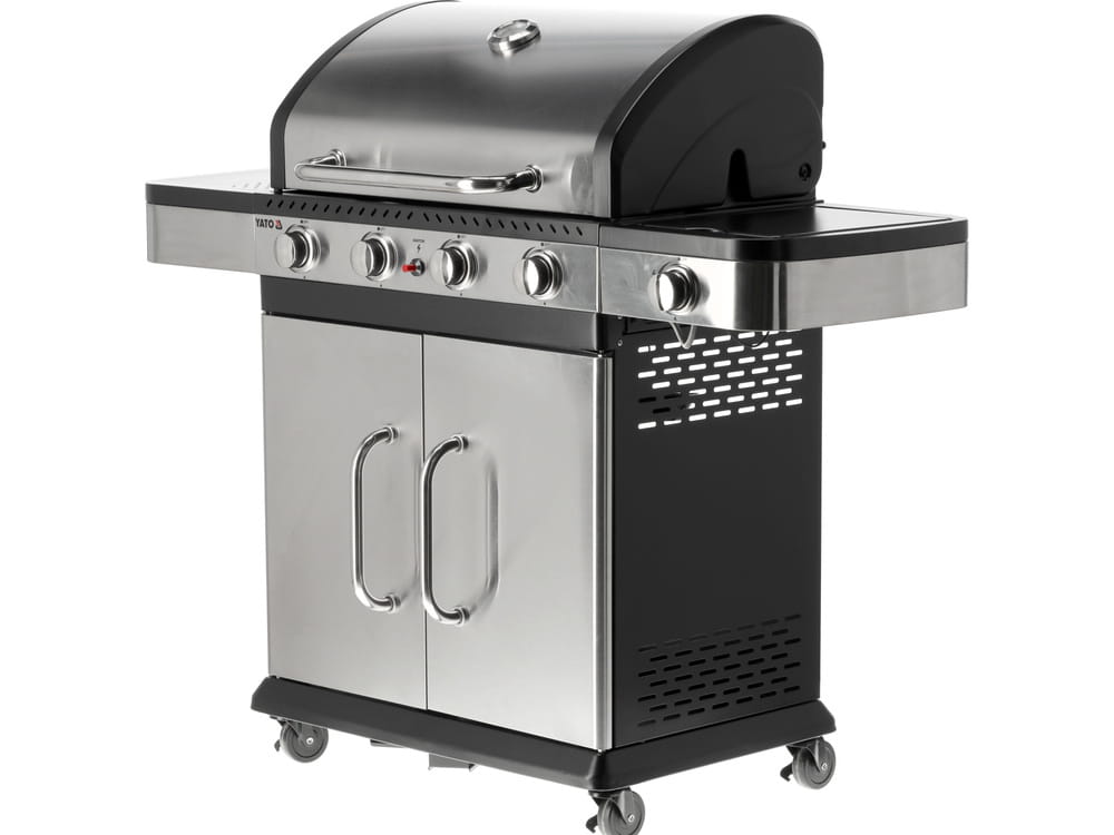 Grill gazowy z szafką i pokrywą 4 palniki + palnik pomocniczy | YG-20019
