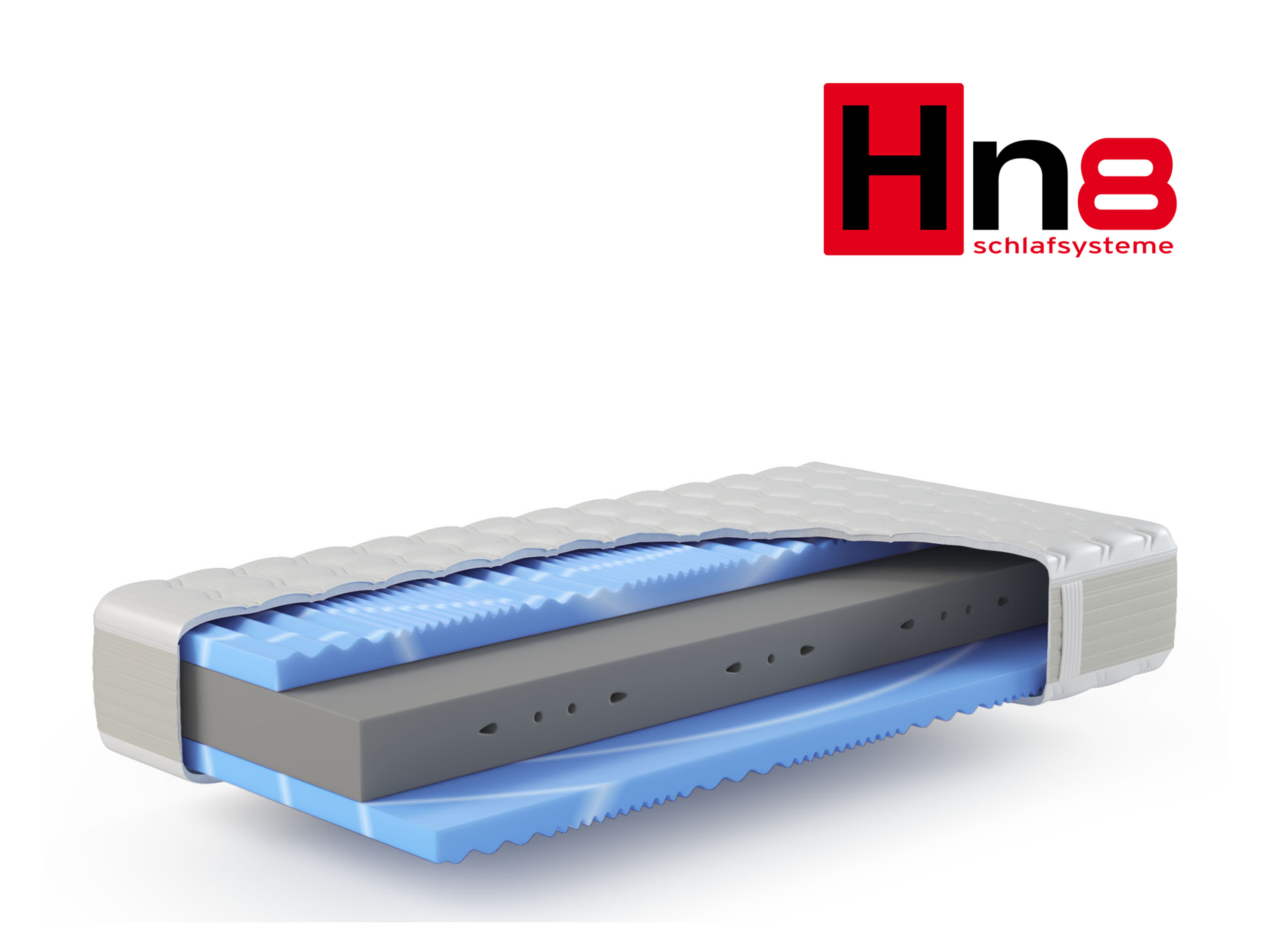 Hn8 Schlafsysteme Materac z pianki termoelastycznej 7-strefowy XXL Gelstar KS H4, 90 x 200 cm