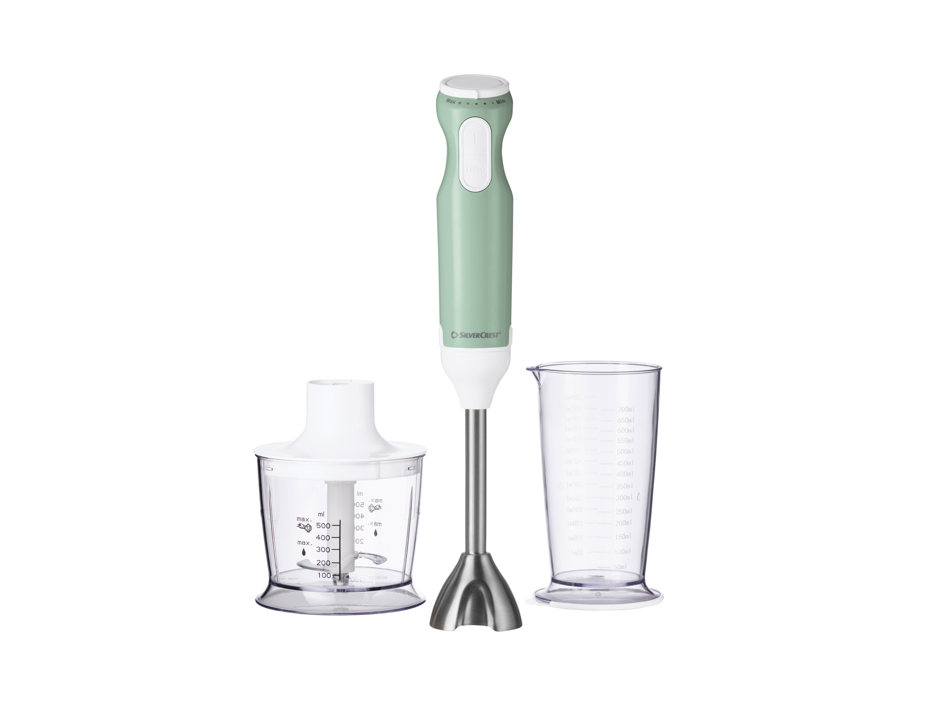 Silvercrest Blender ręczny z zestawem akcesoriów, 600 W, Ssms 600 G1 / Sosms 600 G1 Miętowy