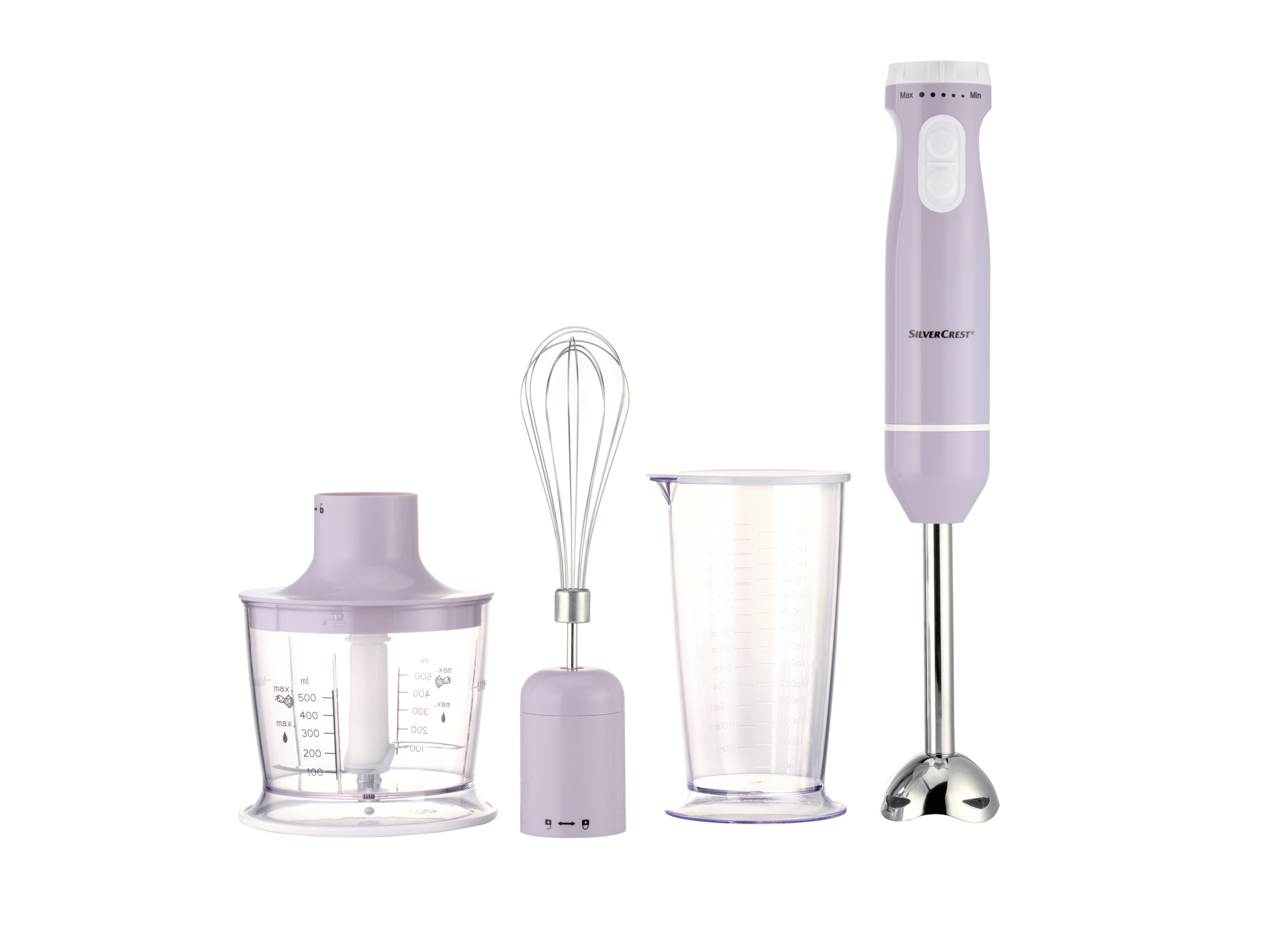 Silvercrest Kitchen Tools Blender ręczny z akcesoriami, 600 W Fioletowy
