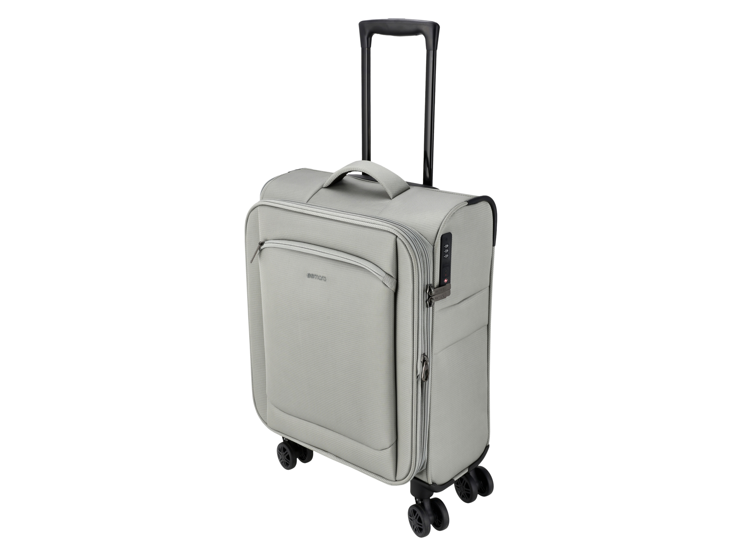 esmara Miękka walizka kabinowa na kółkach, 35 l/40 l, szara