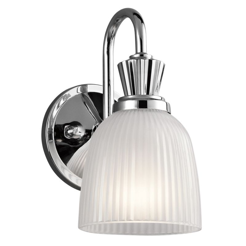 Kinkiet ścienny Kichler Cora polerowany chrom do łazienki 1 x G9 x 3W IP44 wym: 24,1 x 12,7 x 17,2 cm - 1 szt.