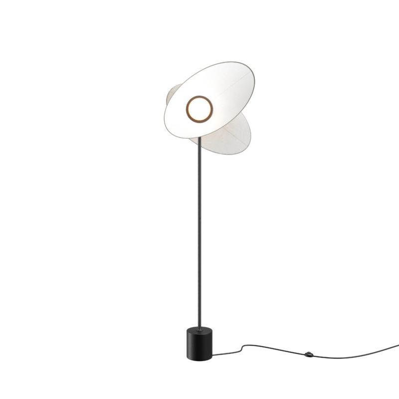 Lampa stojąca regulowane abażury Maytoni EVOLUTION czarno-biała LED 12W 3000K 350lm IP20 wym:157.8x17.4x52cm - 1 szt.
