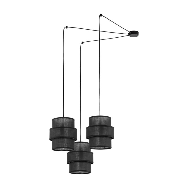 Lampa wisząca TK-Lighting Calisto czarne abażury pająk 3 - 1szt.