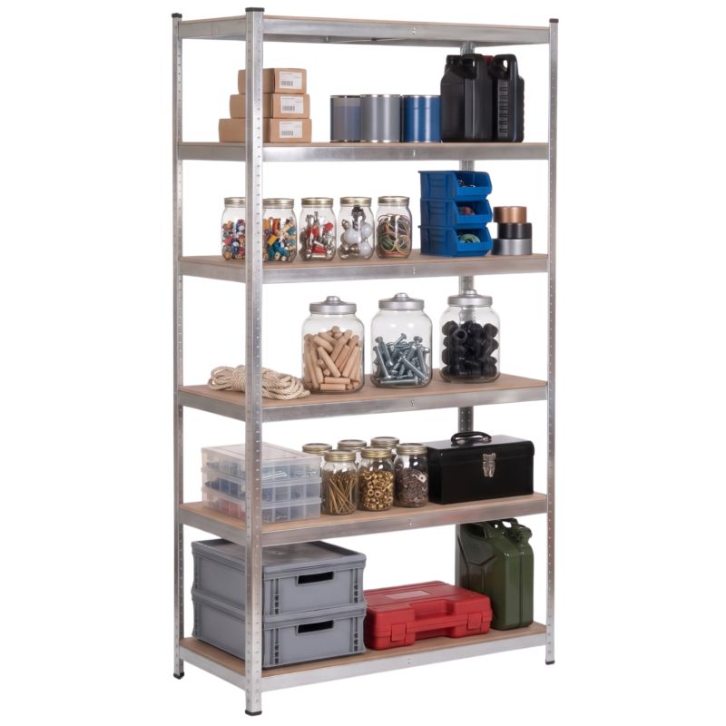 Regał metalowy magazynowy 6 półek FUNFIT HOME&OFFICE do piwnicy garażu 220x90x40cm 900kg 1 szt.