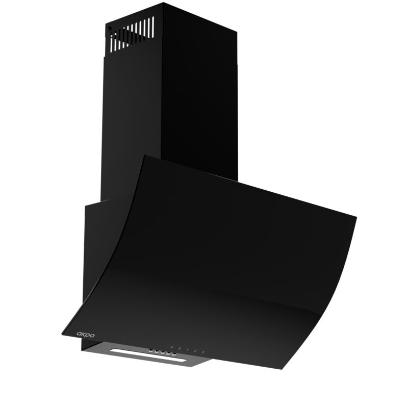Okap kominowy akpo wk-4 clarus 60cm czarny mat + szkło 1szt.
