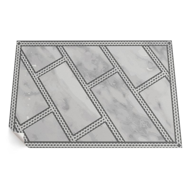 Dywan Winylowy Zewnętrzny ArtPrintCave 140x210 cm Ozdobne marmurowe jasne płytki 1 szt.