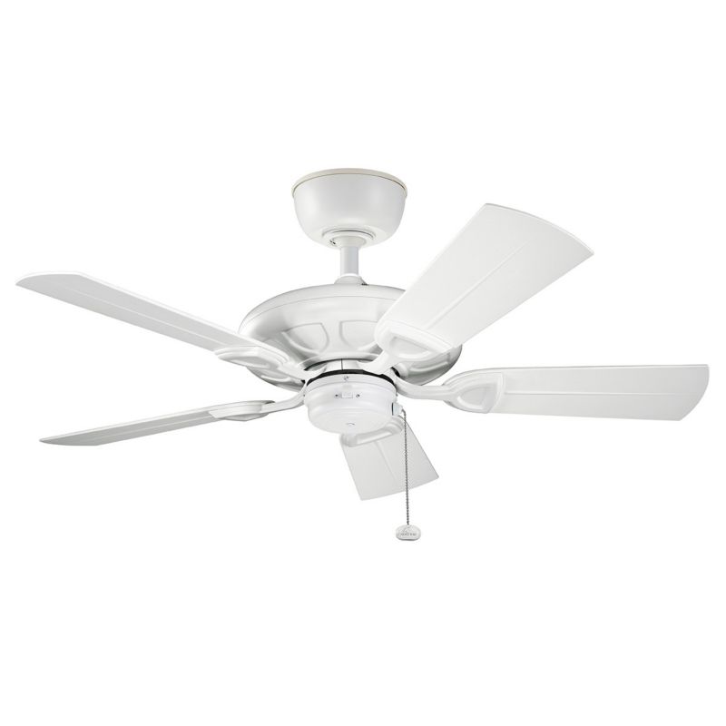Wentylator sufitowy z lampą Kichler Kevlar matowy biały IP44 wym: 35 x 107 x 107 cm - 1 szt.
