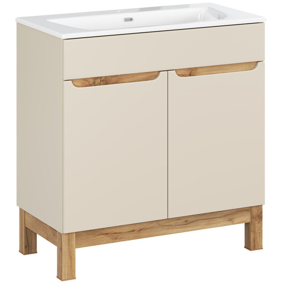 Darmowa Dostawa - Umywalka z szafką 81 cm beżową Comad Bali Cashmere SETBAC80CMSKY