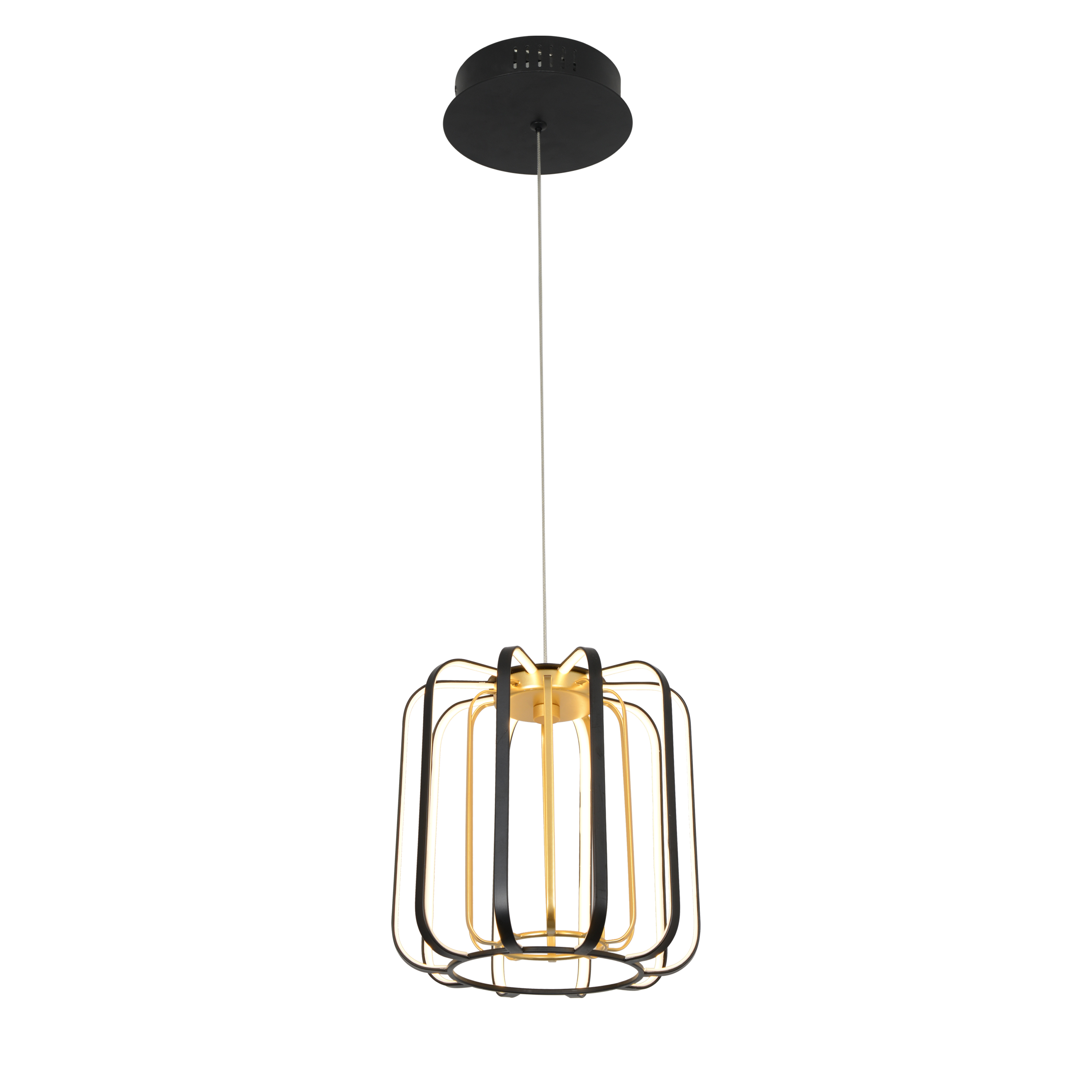 Darmowa Dostawa - Lampa wisząca 1x17 W czarna-złota Aviano Xara 62100110