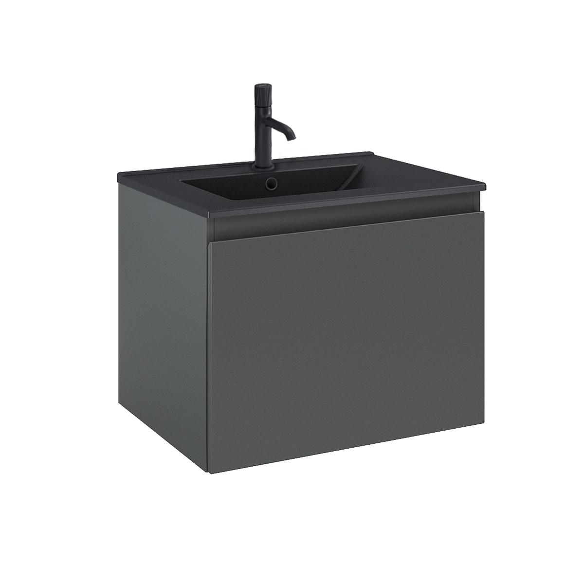 Darmowa Dostawa - Umywalka z szafką 60 cm grafit Oltens Vernal 68013400