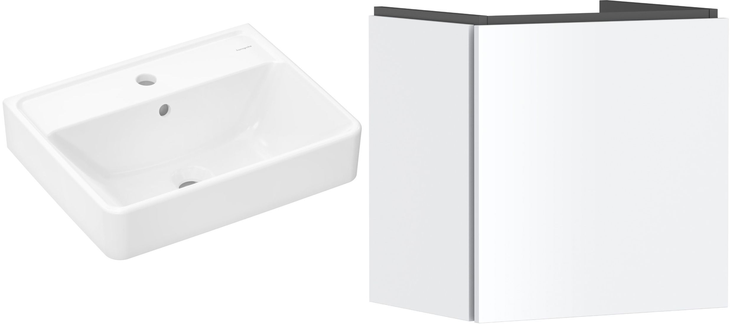 Darmowa Dostawa - Umywalka z szafką 50 cm białą Hansgrohe Xanuia Q abset10822