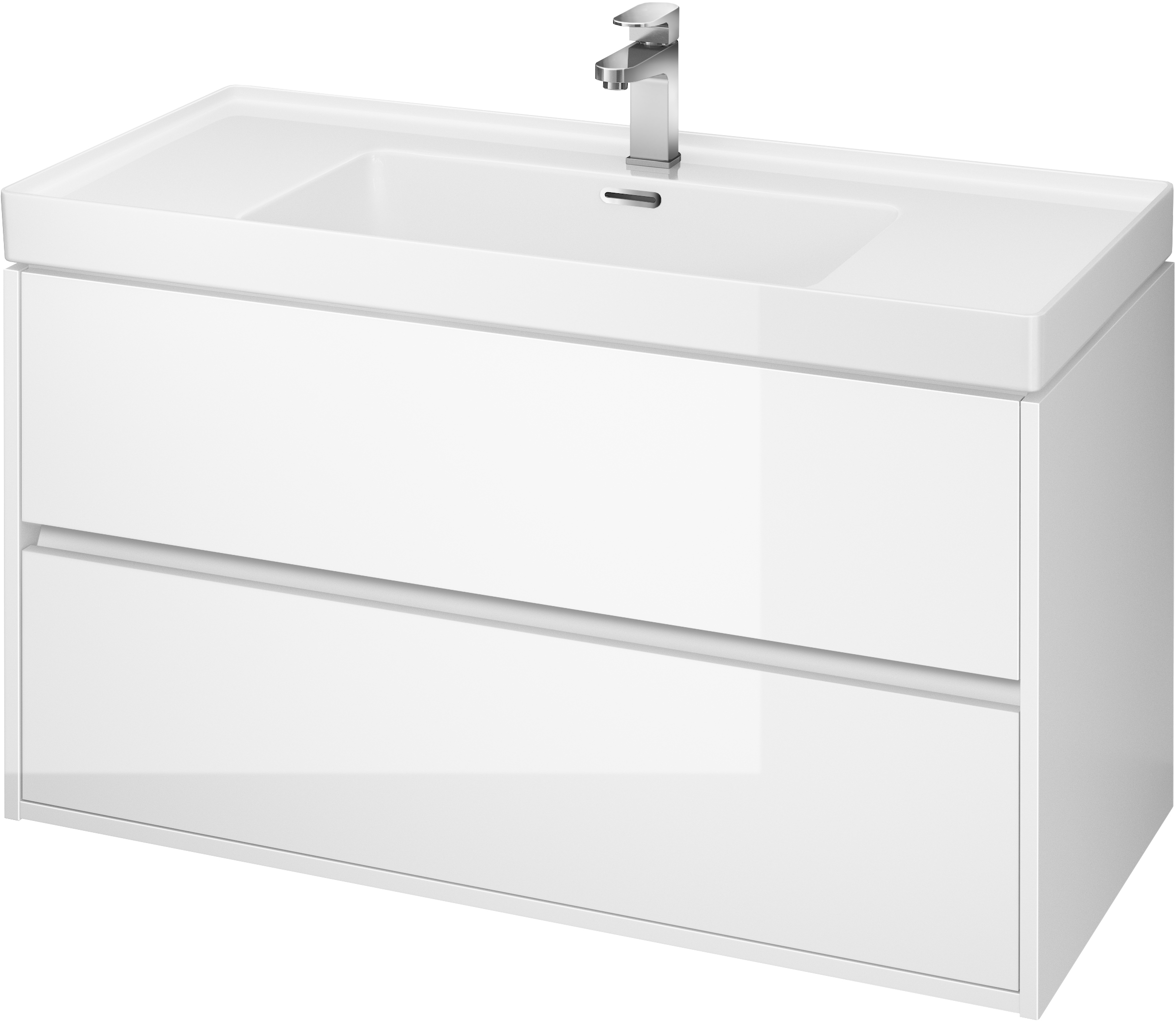 Darmowa Dostawa - Umywalka z szafką 101 cm białą Cersanit Crea S801280