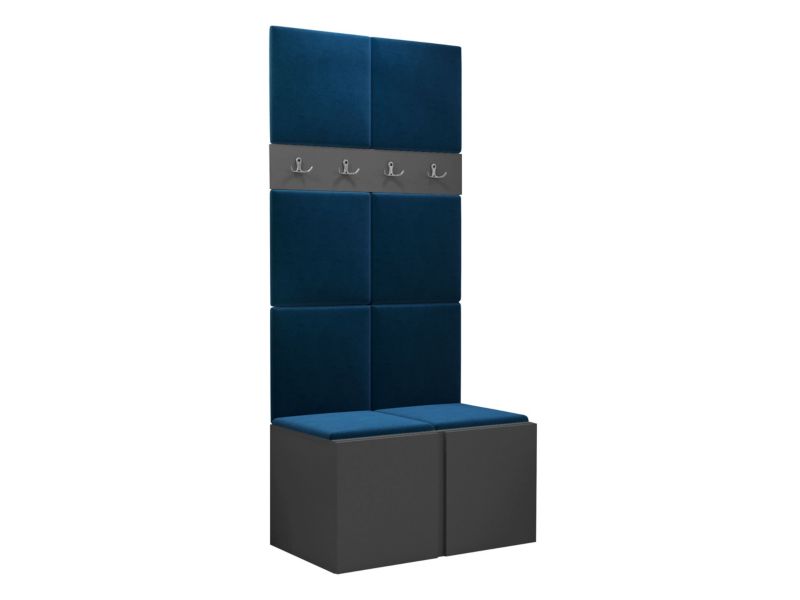Garderoba MIRJAN 24 Orion IV grafit + granatowy 1 kpl.