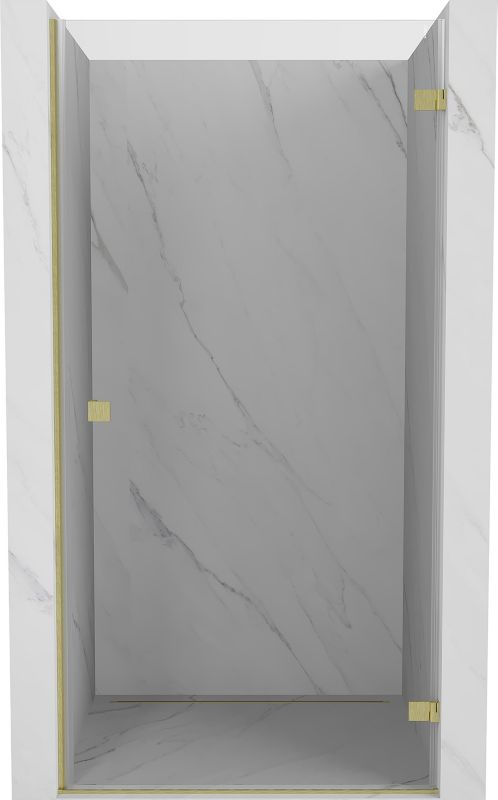 Drzwi prysznicowe uchylne Mexen Lunar-B złote szczotkowane 75 cm 1 szt.