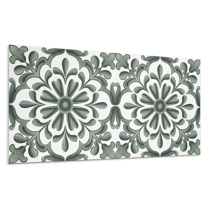 Kafelki samoprzylepne Wallfluent 60x30 cm Roślinny wzór w obramowaniu 6 szt.