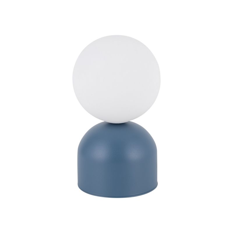 Lampa nocna TK Lighting Miki Navy ciemny niebieski 1x g9 kulka klosz mleczny -1szt.