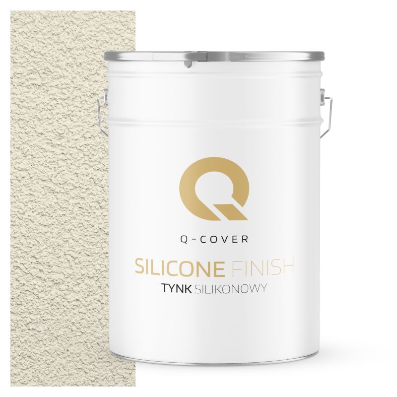 Tynk Silikonowy Elewacyjny Baranek 1.00mm Q-Cover Biel złamana w beż F771 25KG