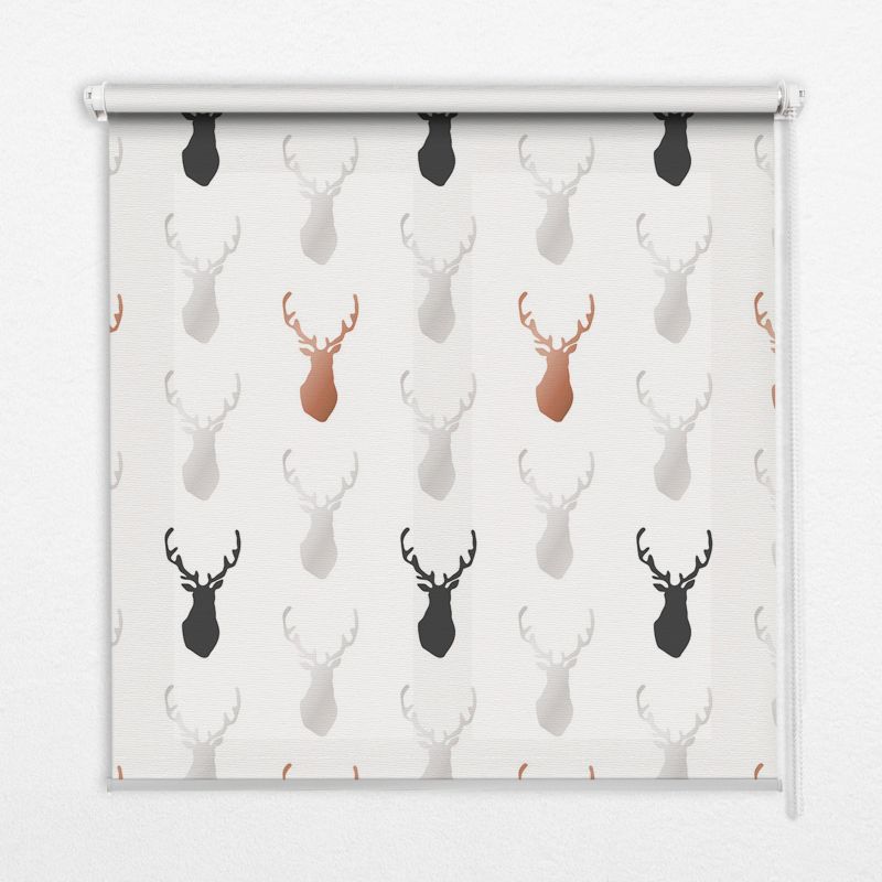 Roleta Do Kuchni Tulup 60x140 cm Rysowane Głowy Jeleni Montaż do ściany/sufitu 1 szt.