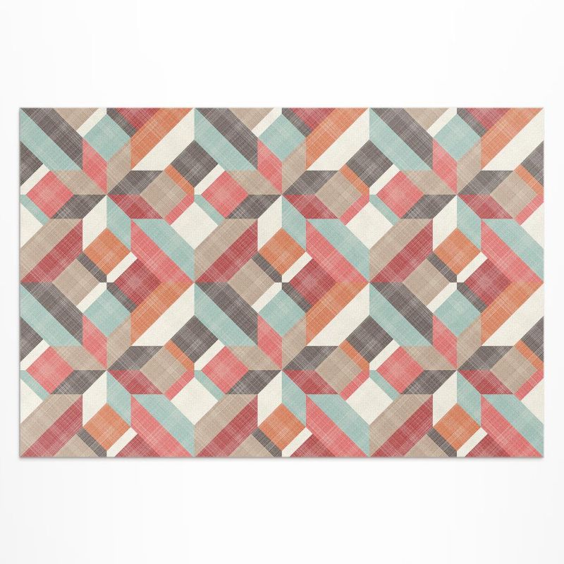 Balkonowy Dywan Winylowy UV Wallfluent 80x120 cm Wytarty wzór geometryczny 1 szt.